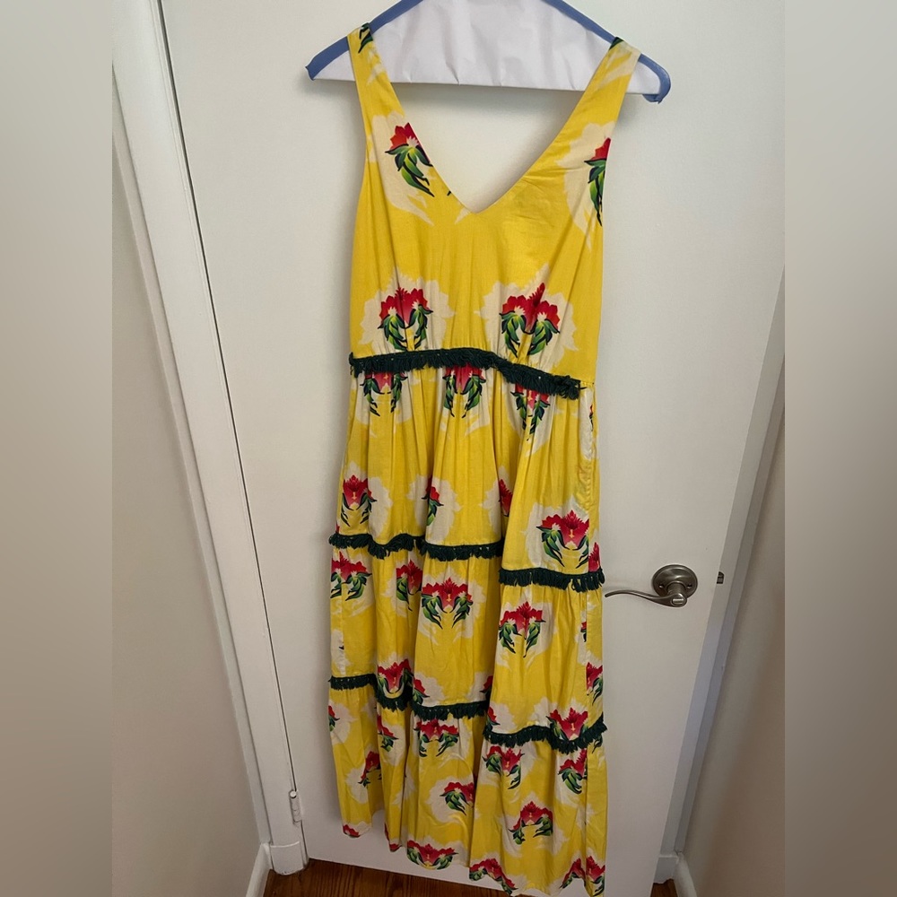 Verandah size small maxi dress with fringe details